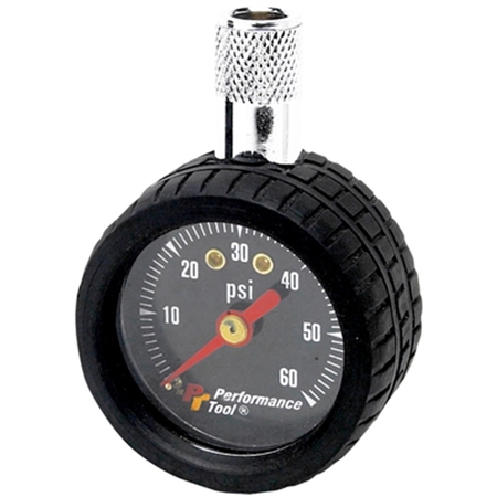 PERFORMANCE TOOL Tire Shaped Tire Pressure Gaug W1915